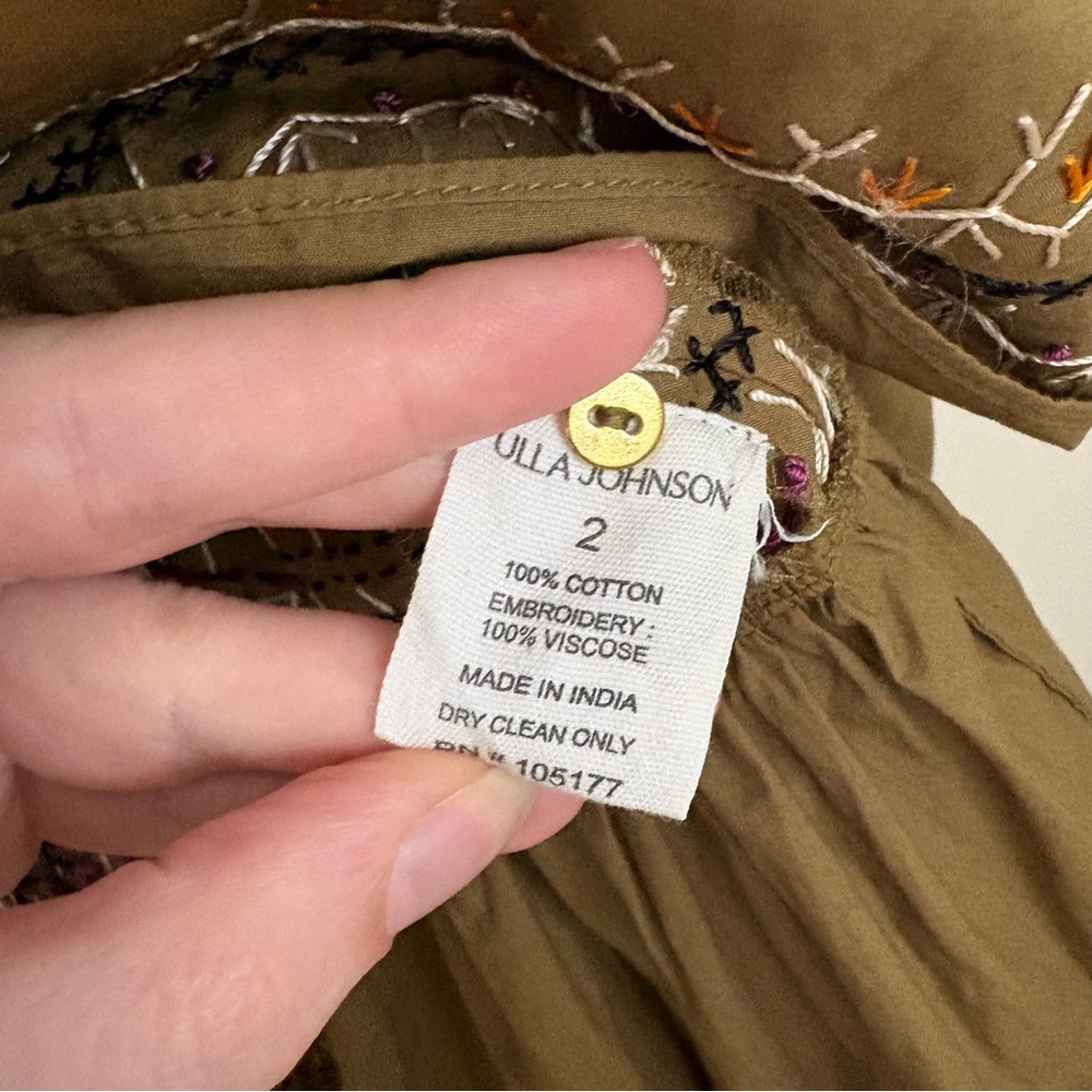 Ulla Johnson Anais Embroidered Ruffle Mini Dress - Picture 8 of 13